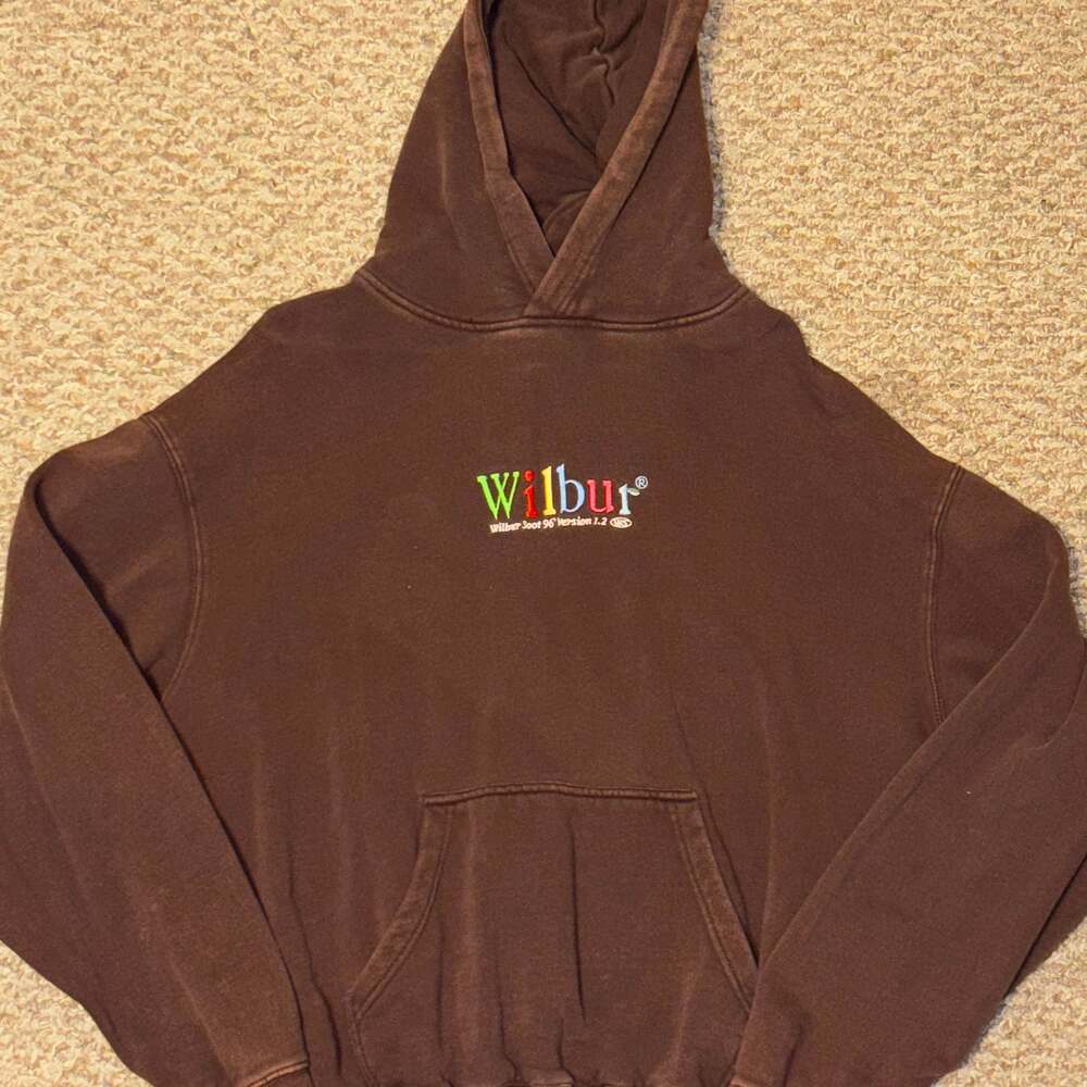 Wilbur Soot 96' Version 1.2 Y2K Brown Embroidered Hoodie